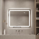 Oglinda LED EsnJ03, dimensiuni 80x65 cm