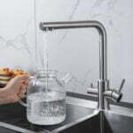 Baterie Bucatarie cu 3 Cai, Inox, Apa Filtrata, Esn1754 - imagine 4