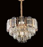 Candelabru Cristal, Elit's EsnH98031-500, 8 X E27, Auriu, 50 cm