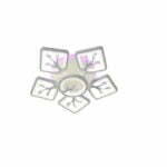 Lustra Led Cu Telecomanda, Esn 6555 -5-1-WH, 152w, RGB - imagine 2