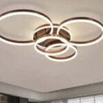 Lustra LED Cu Telecomanda, Elit's Esn 5184-4gF, 360w, Maro Coffee