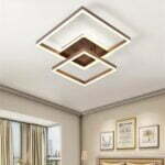 Lustra LED Cu Telecomanda, Elit's Esn C825-2+AF, 240w, Maro Coffee