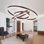 Lustra LED Cu Telecomanda, Elit's Esn5205-3 Maro Caffe, 160w - imagine 3