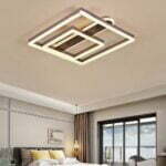 Lustra LED Cu Telecomanda, Elit's EsnC859 5194-2F, 240w, Maro Coffee