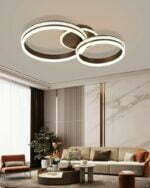 Lustra LED Cu Telecomanda, Elit's EsnC871-2A CF, 160w, Maro Coffee