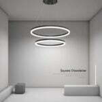 Lustra LED Cu Telecomanda, Elit's EsnF313-2, 120w, Negru