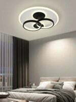 Lustra LED Cu Telecomanda, Elit's Esn R9057R, 126W, Negru Alb - imagine 2