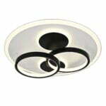 Lustra LED Cu Telecomanda, Elit's Esn R9057R, 126W, Negru Alb