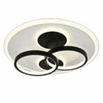 Lustra LED Cu Telecomanda, Elit's Esn R9057R, 126W, Negru Alb