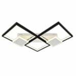 Lustra LED Cu Telecomanda, Elit's Esn R9059 S2 r, Intensitate Reglabila, 120W, Alb Negru - imagine 2