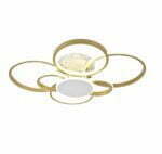 Lustra Led Cu Telecomanda, Elit's Esn R9037,  196W, Gold, 73 cm