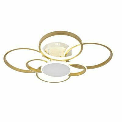 Lustra Led Cu Telecomanda, Elit's Esn R9037,  196W, Gold, 73 cm