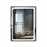 Oglinda Led Si Touch Cu Functie Dezaburire, EVDJ24, Rama Aluminiu Negru 60X80Cm