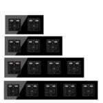 Priza dubla Elit'S cu doua porturi usb 2.1 A ,Rama sticla,16A/250v/IP20 ,Protectie copii,8911Fkb - imagine 3
