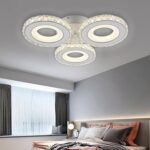 Lustra LED Cu Telecomanda, Elit's Cristal, 3Cercuri, Alb, 72W
