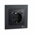 Priza Rama sticla Elit'S,2 X slot usb ,protectie ip20,SF8910FKB