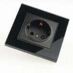 Priza rama sticla Elit'S, SF8010fkb ,protectie copii ,16A.ip20