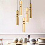 Lustra led pendul, Lalo 5, Gold