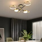 Lustra LED Cu Telecomanda, Elit's, Des 2-2 Negru-Gold, 68w
