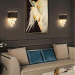 Aplica Led, Elit's EsnS9001-2, 2 X E27, Negru/Auriu - imagine 2