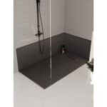 Cadita Baie Din Compozit , Smack , 120 X70 Cm , Cu Sifon,Negru US - imagine 3