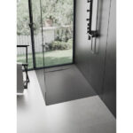 Cadita Baie Din Compozit , Smack , 80 X 80 Cm, Cu Sifon,Negru US
