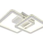 Lustra LED Cu Telecomanda, Elit's Cristal, EsnR9005-1+1, 146W, Alb