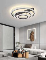 Lustra LED Cu Telecomanda, M401-BK, 112W, Negru