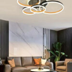 Lustra LED Cu Telecomanda, Elit's, F6617-4,240W, Gri/Portocaliu