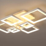 Lustra LED Esn K002-6 WH, Cu Telecomanda, Intensitate Reglabila, 228W, Alb