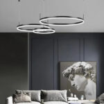 Lustra LED EsnF203003/3, Cu Telecomanda, 3 Tipuri De lumina, 160W, Negru