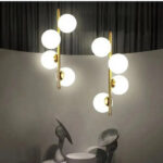 Lustra LED Pendul Imala, 4 Abajururi, bec G9, Gold - imagine 2