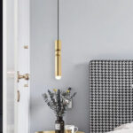 Lustra led pendul, Lalo1, Gold - imagine 4
