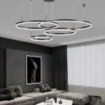 Lustra LED Tip Pendul EsnF203005/4, Cu Telecomanda, 3 Tipuri De Lumina, 240W, Negru