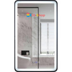 Oglinda baie cu LED, 60x100 cm, funcție de dezaburire, ceas și termometru - Elit's ESN38