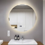 Oglindă Baie LED și Dezaburire Elit's Premium cu Senzor Touch, Lumina Rece, Caldă și Neutră, 90 cm, lumina ambientala spate