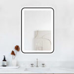 Oglindă Baie LED și Dezaburire Elit's Premium cu Senzor Touch, Lumina Rece, Caldă și Neutră, 50x70cm, cu rama Negru Antichizat, - imagine 6