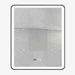 Oglindă Baie LED și Dezaburire Elit's Premium cu Senzor Touch, Lumina Rece, Caldă și Neutră, 60x100cm, cu rama Negru Antichizat, Ceas - imagine 3