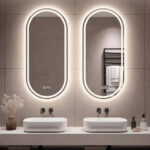 Oglindă Baie LED și Dezaburire Premium cu Senzor Touch, Lumina Rece, Caldă și Neutră, 50x100cm - imagine 2