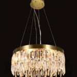 Candelabru cristal Led cu Telecomanda, Elit's, Ayala II, 50W Gold