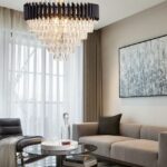 Candelabru de cristal Raven 60cm negru cu auriu - eleganță și rafinament în decorul tău