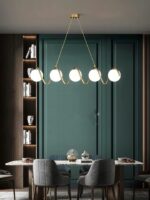 Lustra led Premium Gold,5 Globuri, 80 cm - imagine 2