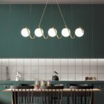 Lustra led Premium Gold,5 Globuri, 80 cm
