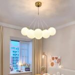 Lustra led suspendata, Zuya 7 globuri Alb