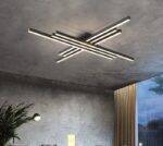 Lustra LED Holly Two, Cu Telecomanda, 3 Tipuri De Lumina, Intensitate Reglabila, 146W, Black - imagine 2
