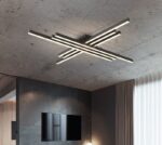 Lustra LED Holly Two, Cu Telecomanda, 3 Tipuri De Lumina, Intensitate Reglabila, 146W, Black - imagine 3