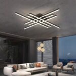 Lustra LED Holly Two, Cu Telecomanda, 3 Tipuri De Lumina, Intensitate Reglabila, 146W, Black - imagine 4