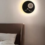 Aplica cu design natural autentic, black, 24w