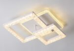 Lustra LED Cristal cu telecomanda, 2 patrate - imagine 2