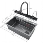 Chiuveta Bucatarie Profesionala Multifunctionala LED, Inox - imagine 7